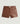 Shorts de piel - Marrón