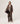 Long knitted coat - Havana Brown