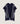 Fringed cashmere stole - Navy Blue