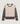 Jersey color block con cuello redondo de lana merino - Crudo Blanco