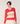 Jersey de lana a rayas con cuello de pico - Naranja Corail