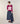 Wool striped V-neck sweater - Cassis