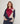 Jersey color block con cuello polo - Grenat