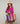 Merino wool round neck sweater - Fuchsia