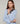 Round neck sweater in merino wool - Sky Blue