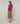 Jersey oversize de lana con cuello de pico - Fucsia