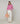 Jersey tricolor con cuello redondo en lana merino - Candy Pink
