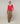 Asymmetrical-neck merino wool sweater - Framboise