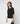 Pull col rond manches 3/4 en laine mérinos - Gris anthracite