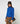 Jersey de cuello alto de lana merino - Azul Azur