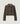 Milano short double-breasted knit jacket - Taupe Brown