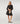 Milano short double-breasted knit jacket - Black