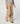 Pantalón ancho de punto - Beige